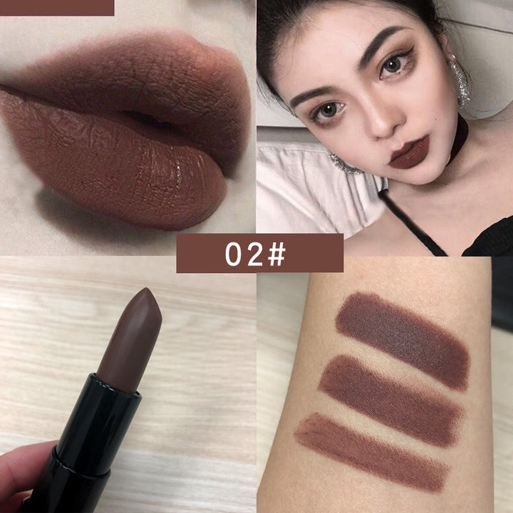 Brown Lipstick Purple Lip Balm