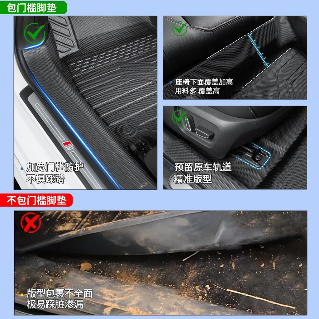 汉兰达专用全包围脚垫26新款脚踏垫全套包门槛tpe汽车脚垫