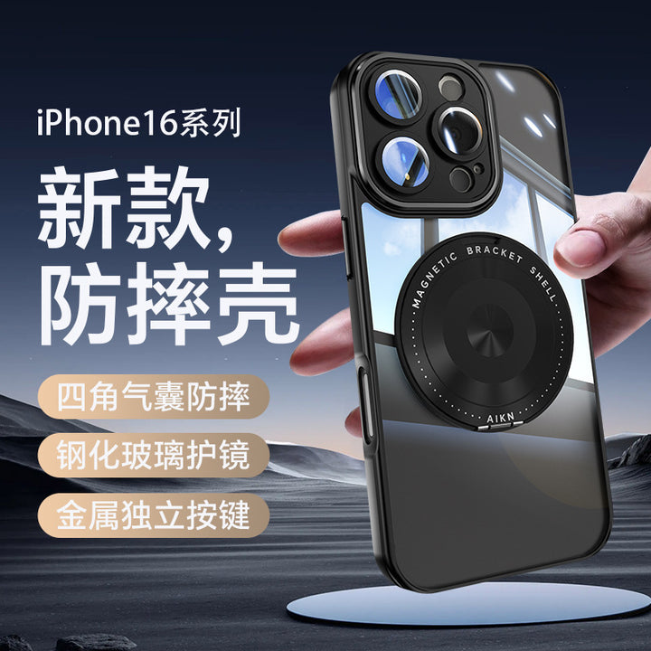 For iPhone17 Promax Phone Case 360 Mag Safe StandiPhone16 Shockproof Protective Case