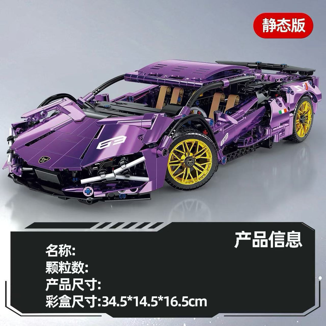 Apollo Sports Car Building Blocks Set – High-Difficulty Drift Racing Car Model Assembly Toy
