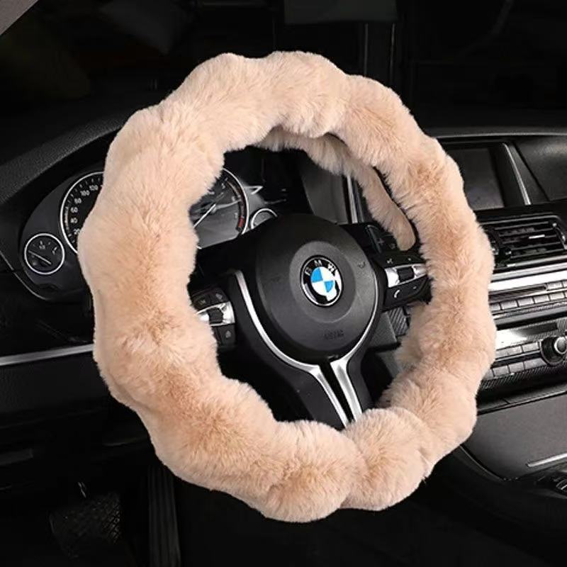 Steering Wheel Cover Wool Grip Cover Unisex Universal Fall/Winter Car Steering Wheel Cover