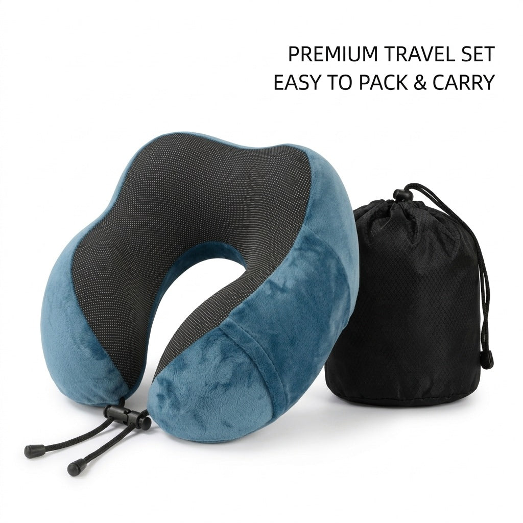 U Memory Foam Neck Pillow Travel Neck Pillow Portable U