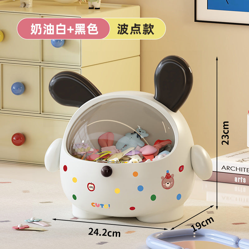 玄关收纳盒家用门口创意卡通塑料带盖大容量钥匙吧台多功能收纳盒