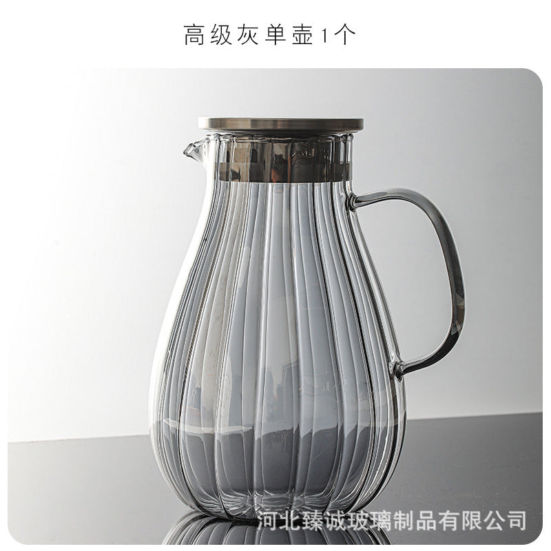 冷水壶套装耐高温玻璃杯子高硼硅玻璃壶凉水壶高颜值大容量批发