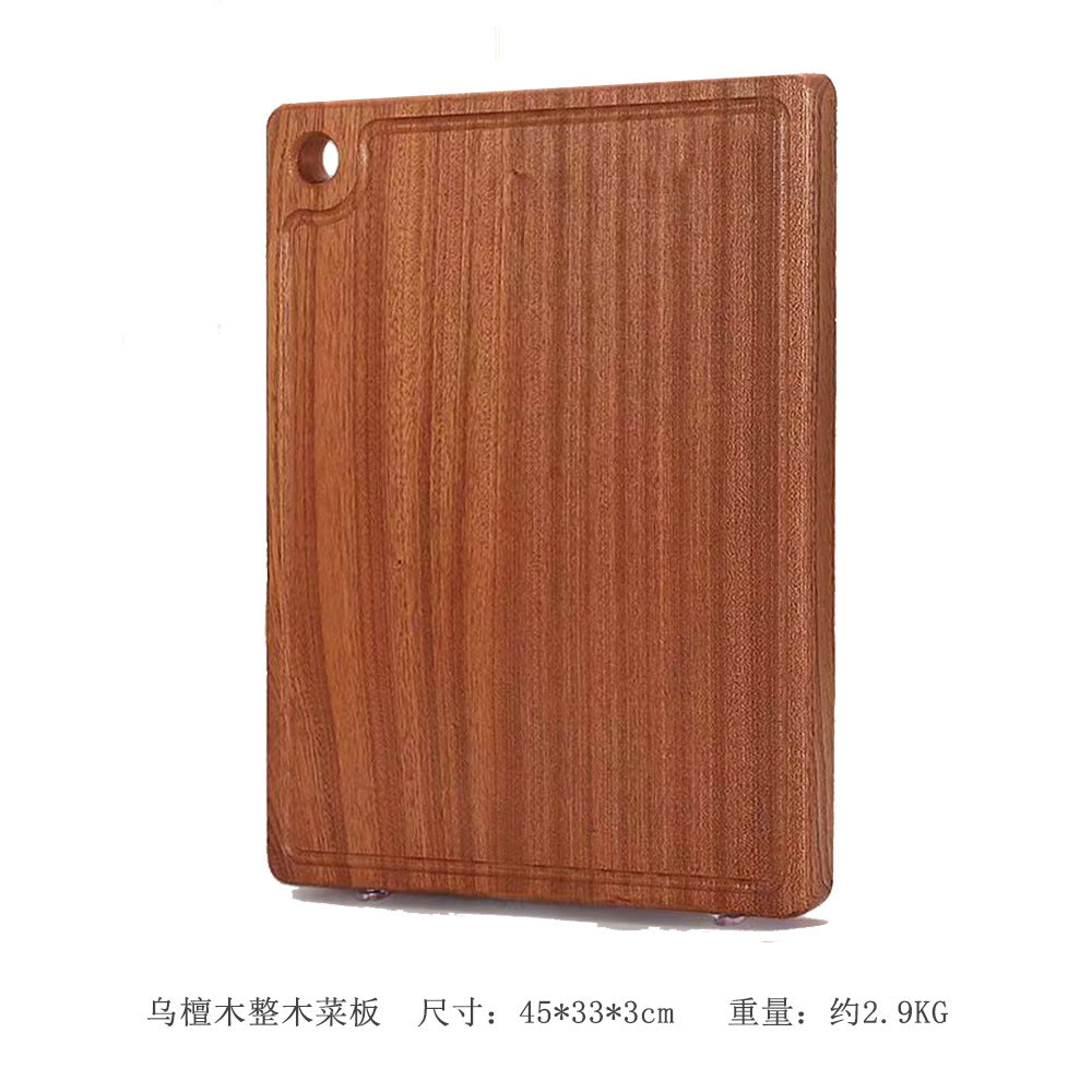 乌檀木菜板实木整木抗菌防霉砧板水果板案板厨房专用切菜板家用