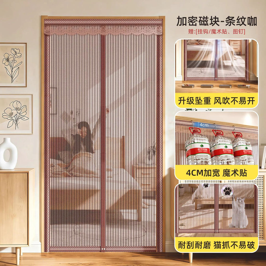 2026 Magnetic Anti-Mosquito Door Curtain – Self-Adhesive Fiberglass Mesh Screen