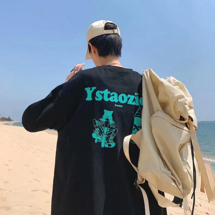 短袖t恤男ins港风潮流宽松潮牌上衣服韩版夏季新款休闲百搭半袖衫