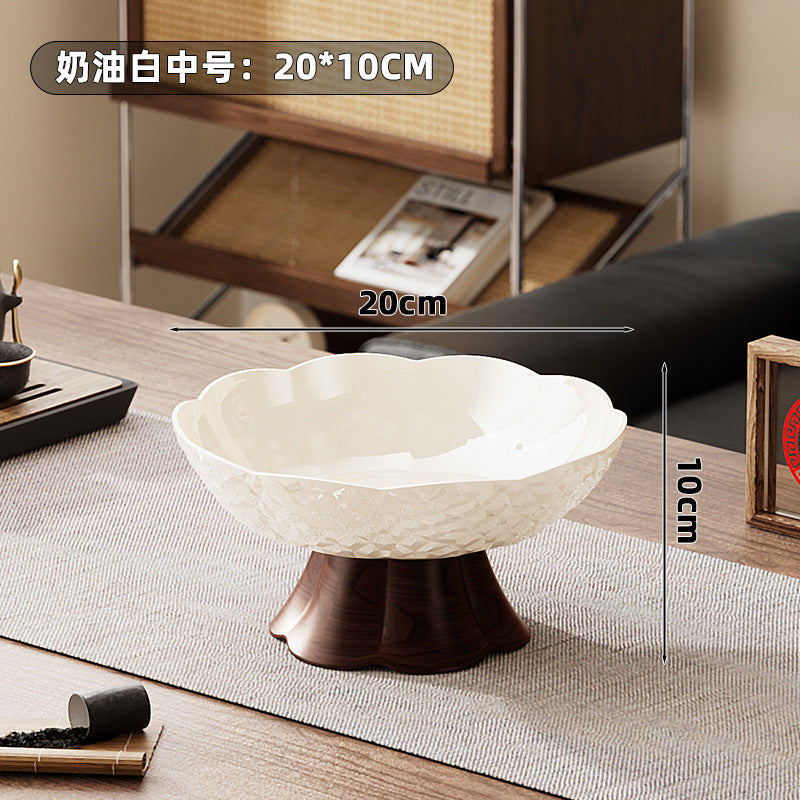 Luxury Fruit Plate with Bow Detail - High-End Living Room Decor & Candy Tray