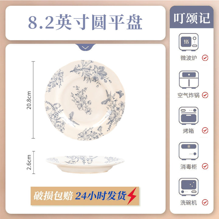 KANGMO Underglaze Ceramic Bowl Set - Premium Unique Light Luxury Tableware