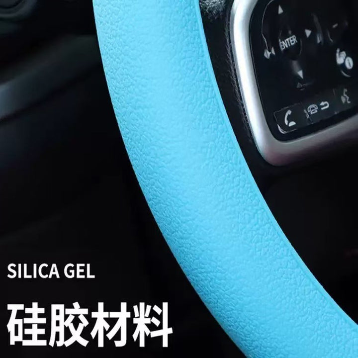 Drop Shipping Car Silicone Steering Wheel Cover Fashion Non Slip Silicone Grip Cover Moisture Wicking Univers