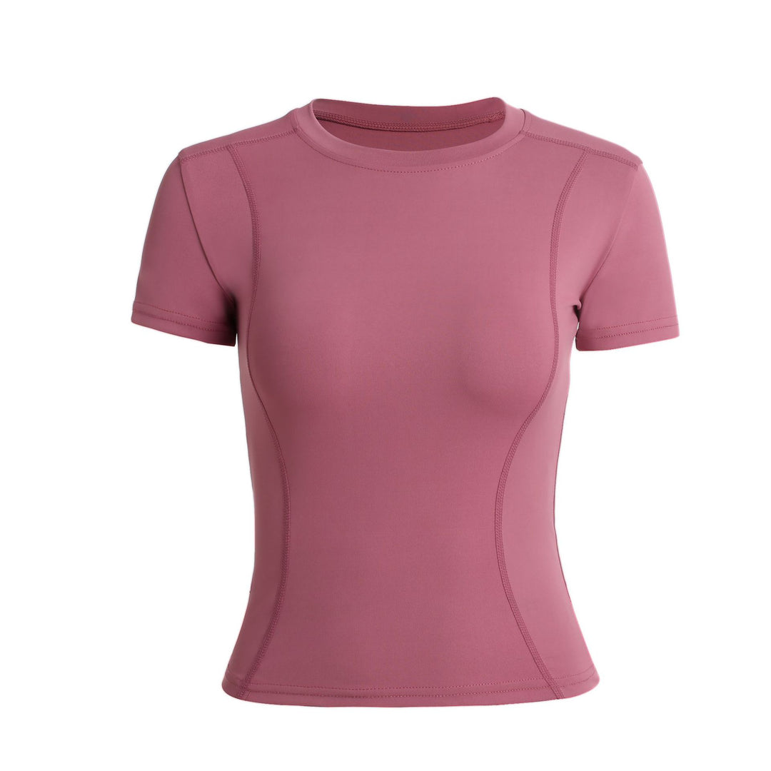Spring Summer Slim Fit Sports Short Sleeve T Shirt Top Women Fitness Short Sleeve Moisture Wicking