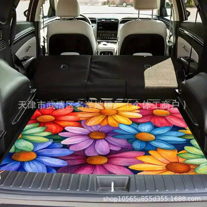 Flower Car Stain Resistant Durable All Season Universal Foot Mat Organizer TEMU