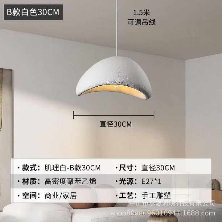 跨境设计师侘寂风吊灯奶油风服装店样板间民宿餐厅酒店挑空别墅灯