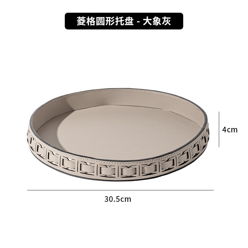 手提遥控器收纳盒高级创意客厅茶几桌面分类整理盒皮质玄关收纳盒
