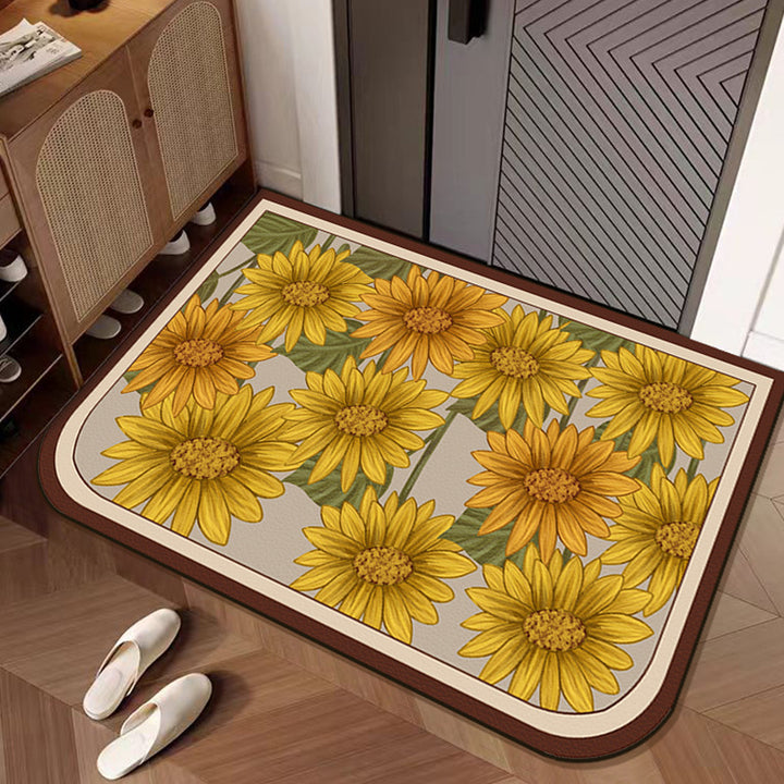 Living Room Entryway Door Mat Waterproof Leather Floor Mat Home New Entryway Foot Mat