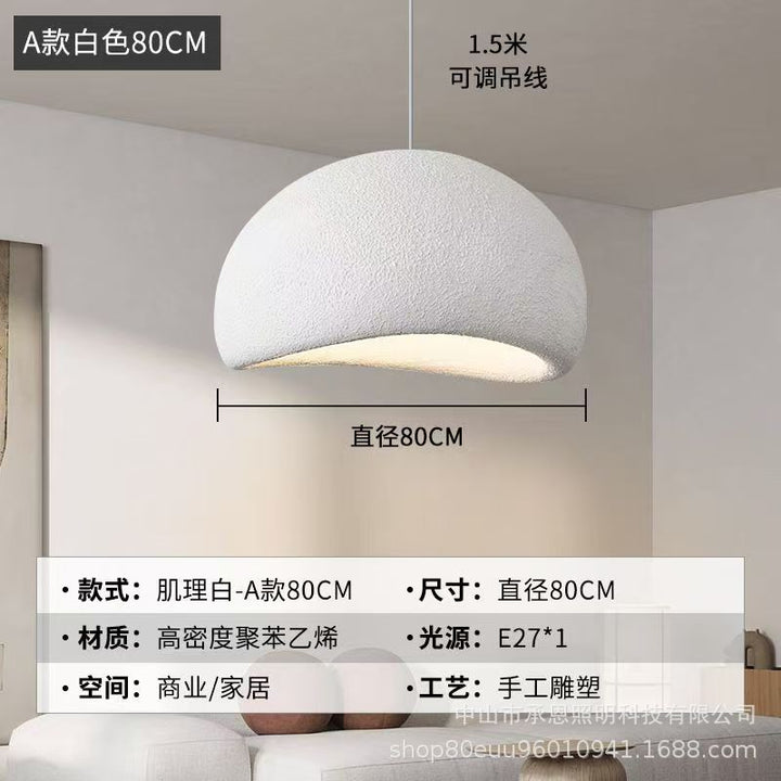 跨境设计师侘寂风吊灯奶油风服装店样板间民宿餐厅酒店挑空别墅灯