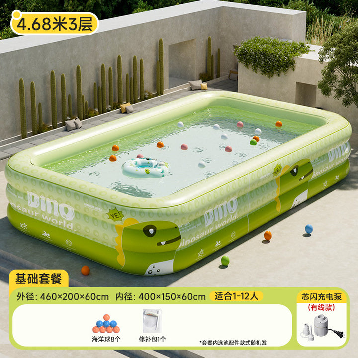 充气水池游泳池儿童充气水池家用户外大型家庭水池加厚宝宝戏水池