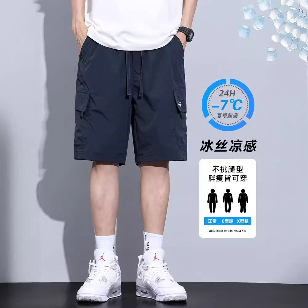 休闲外穿男士短裤男款爆款2024夏季新款美式重磅五分工装裤子薄款