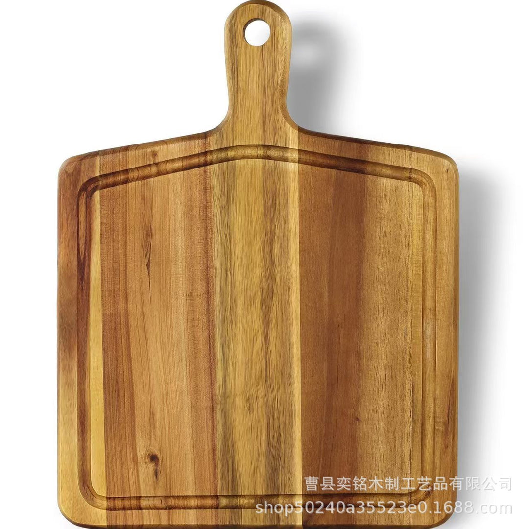 木质砧板带把手家用厨房切菜板餐厅牛排披萨上菜盘实木芝士奶酪板