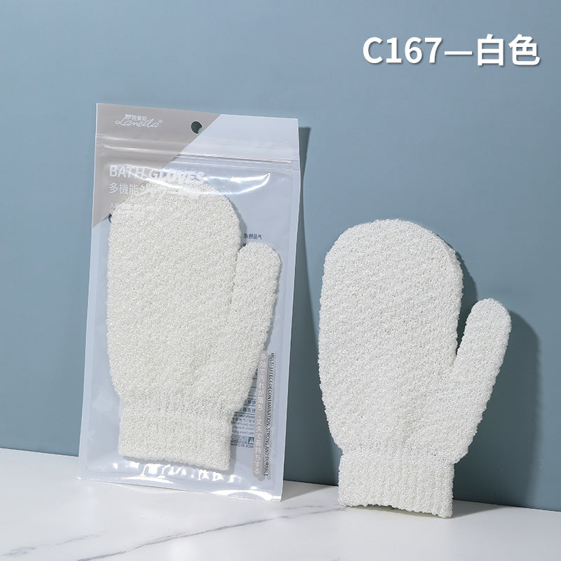 LMLTOP 沐浴手套沐浴去角质清洁洗澡 搓泥神器搓澡用品工具 C167