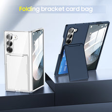 跨境新款适用三星zfold7折叠卡包支架手机壳 防摔zfold5 PC保护套