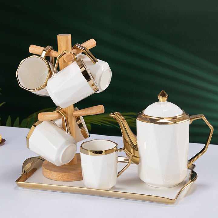 家用陶瓷家庭杯子套装客厅茶具茶杯大容量耐高温水具商务礼品