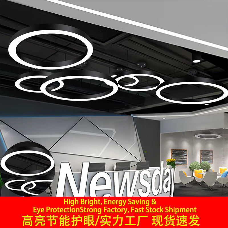Solid Round LED Pendant Light Modern Indoor Commercial Lamp