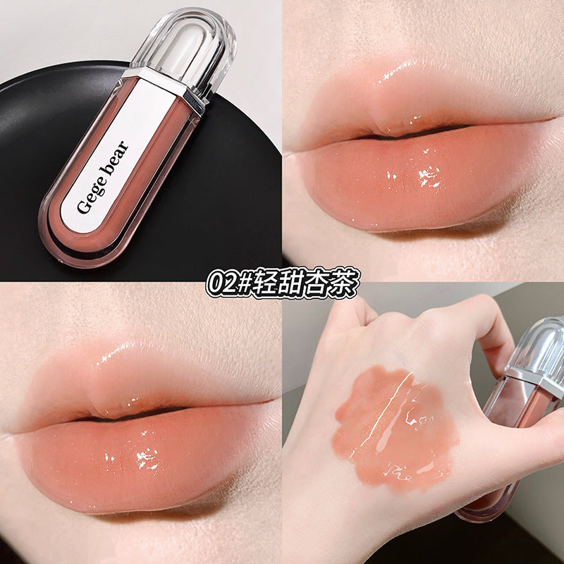 Gege bear戈戈小熊水感润泽保湿唇蜜纯欲裸色女生显白口红