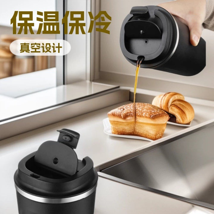 跨境二代咖啡杯304不锈钢保温杯真空水杯保冷礼品杯户外车载