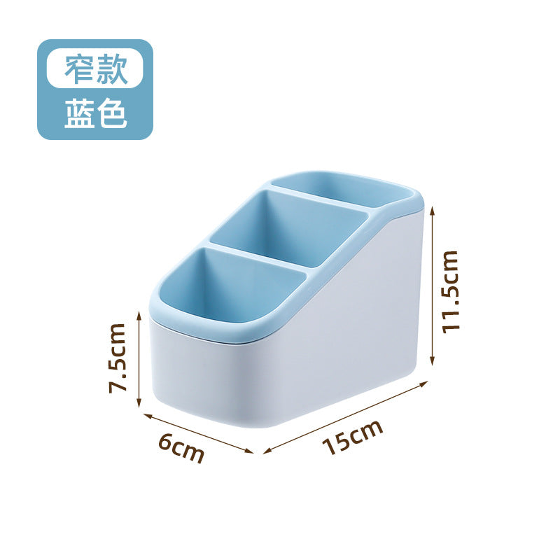 简约双色收纳盒 桌面遥控器分格盒办公室周边杂物电脑整理大盒子