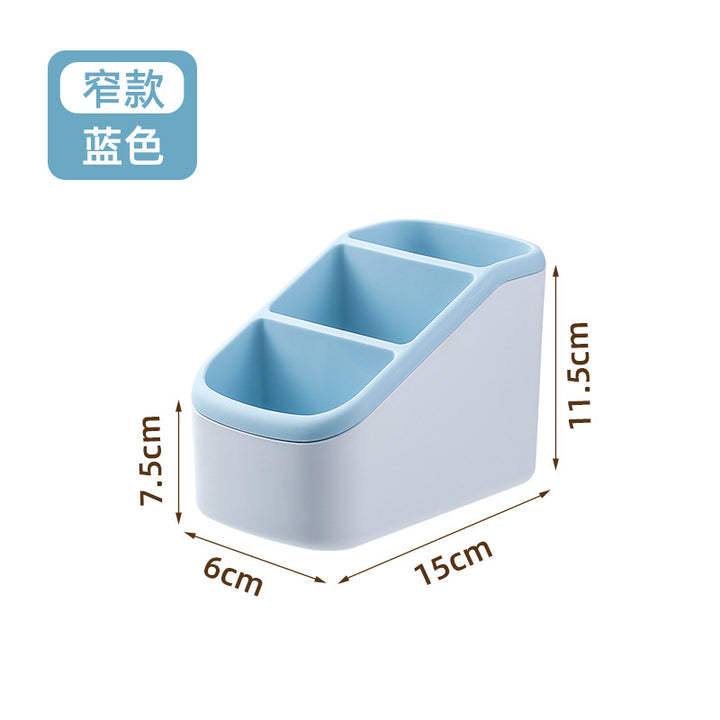 简约双色收纳盒 桌面遥控器分格盒办公室周边杂物电脑整理大盒子