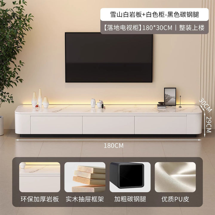 岩板电视柜客厅家用小户型轻奢高级感现代简约落地茶几电视柜组合