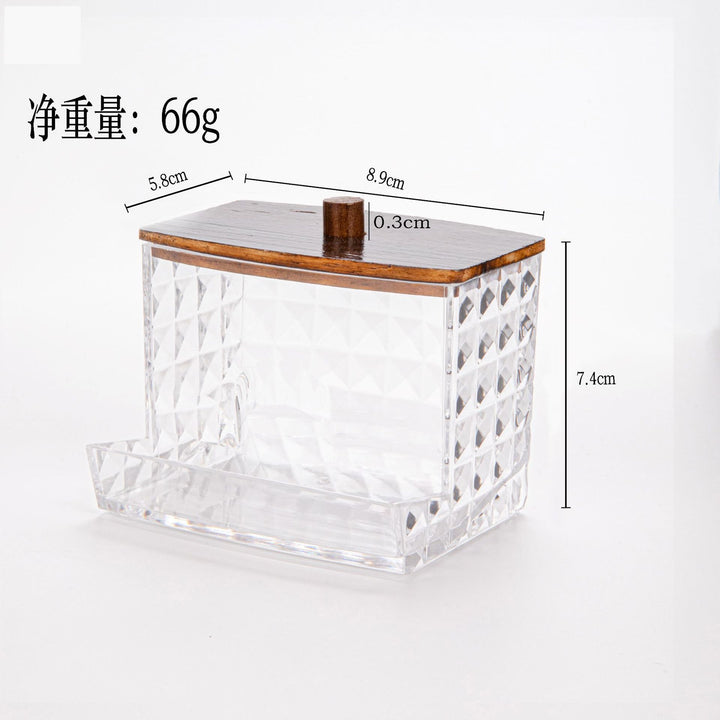 新款长方形棉签盒带盖卧室化妆棉收纳盒套装牙线盒子牙签盒子跨境