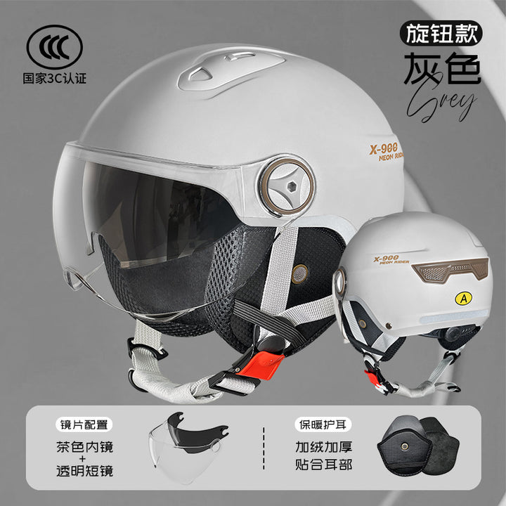 3 C Helmet Motorcycle Men's Women's
