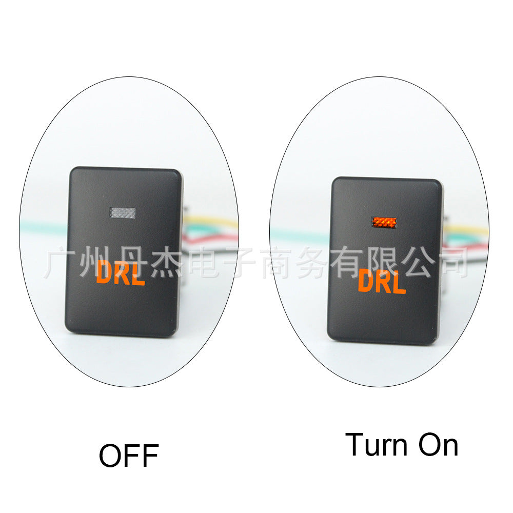 适用丰田普拉多橙色灯电源车库油箱风扇DRL雷达音乐改装开关按钮