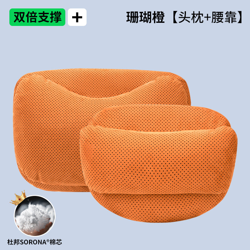 Car Pillow Premium Feel Breathable Cotton Neck Pillow Car Pillow