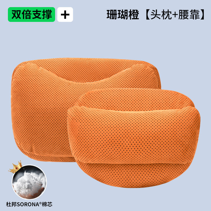 Car Pillow Premium Feel Breathable Cotton Neck Pillow Car Pillow