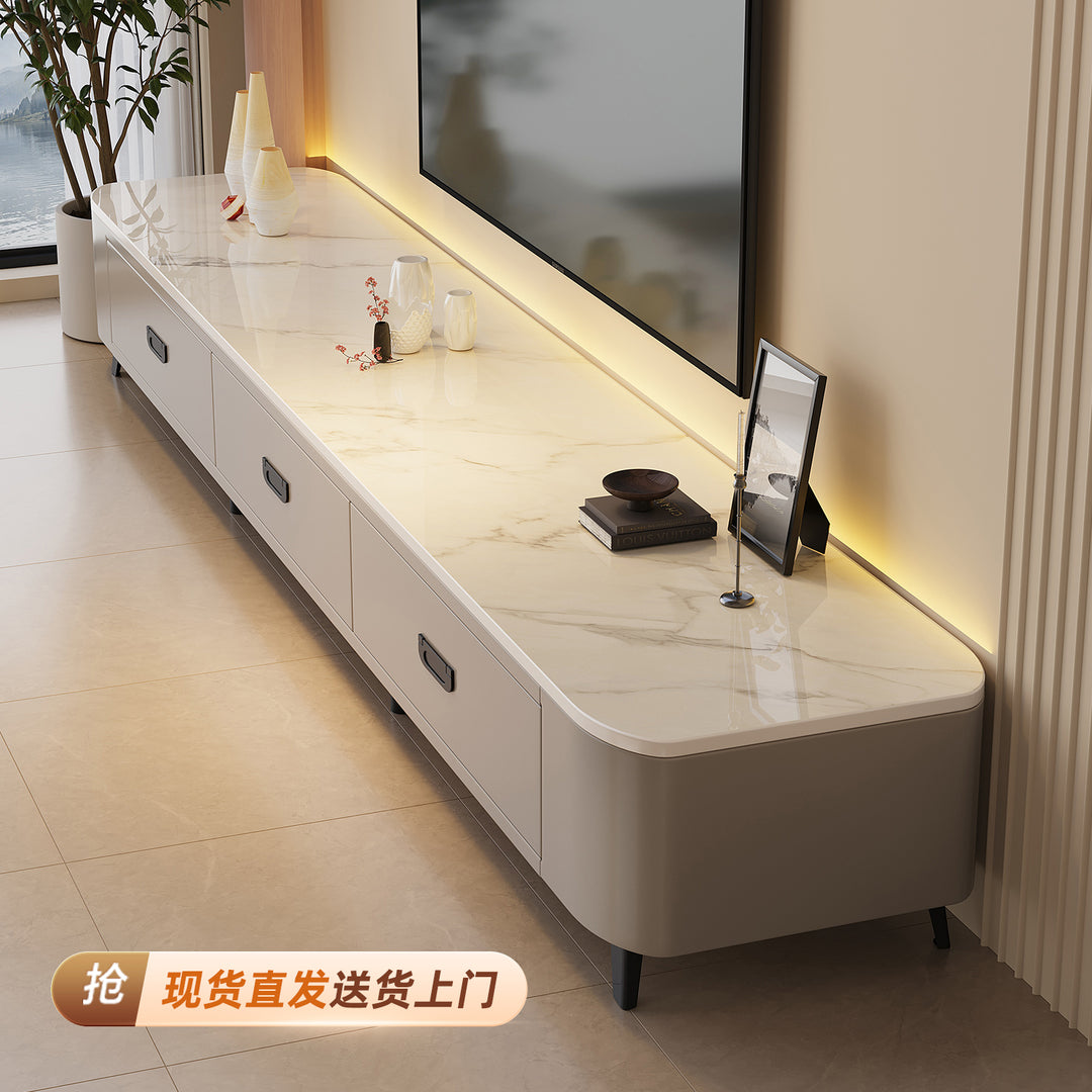 岩板电视柜客厅家用小户型轻奢高级感现代简约落地茶几电视柜组合