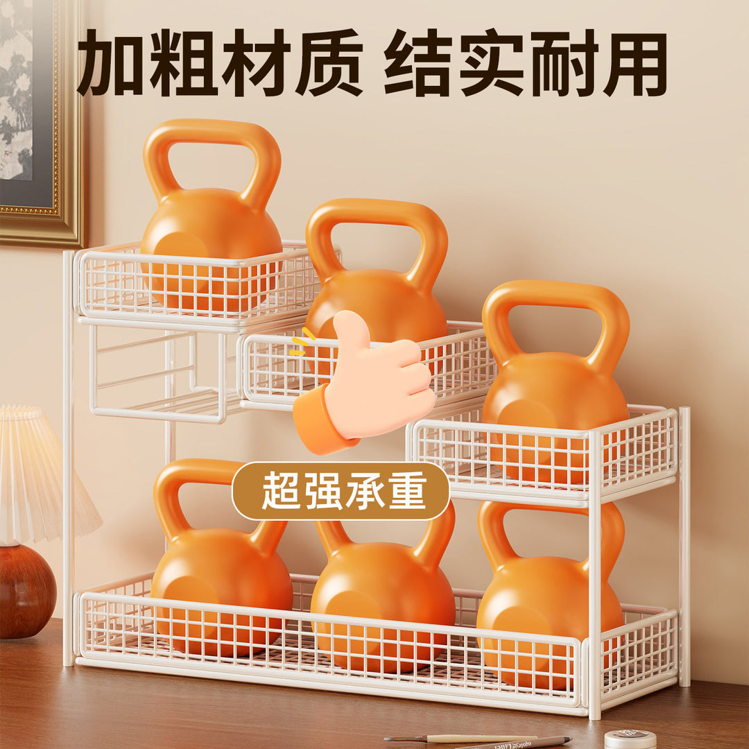 化妆品置物架厨房调料浴室纸巾储物架梳妆台护肤品口红杂物收纳盒