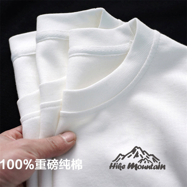 自穿推荐220克纯棉短袖T恤潮牌圆领卡通印花情侣短袖上衣商超推荐
