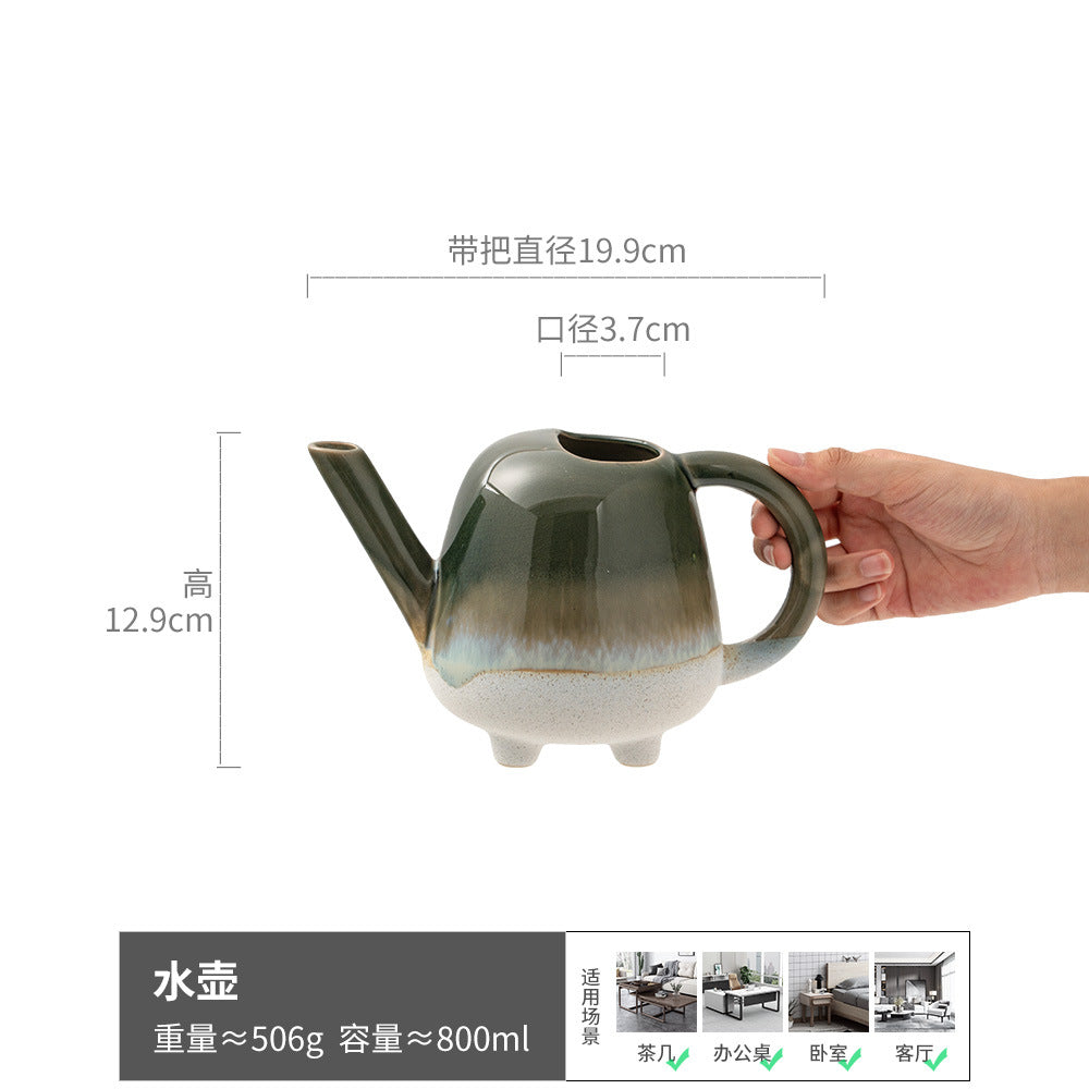 用途多多水壶合集家用壶大容量凉水壶批发复古陶瓷花插摆件手把壶