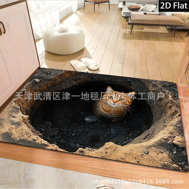 temu Drop Shipping 3 DEntryway Entryway Floor Mat Door Mat Stain Resistant Durable Floor Mat