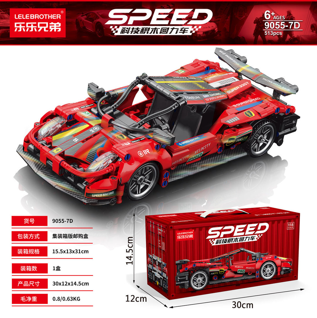 Apollo Sports Car Building Blocks Set – High-Difficulty Drift Racing Car Model Assembly Toy