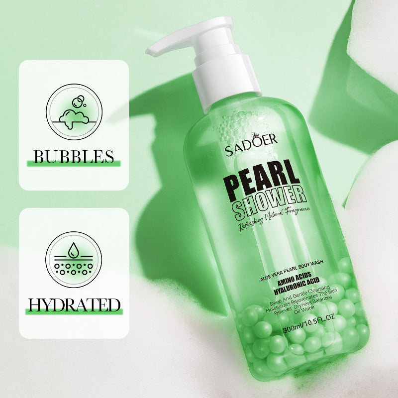 英文SADOER精致珍珠沐浴露Body soap清洁香氛沐浴乳跨境外贸批发