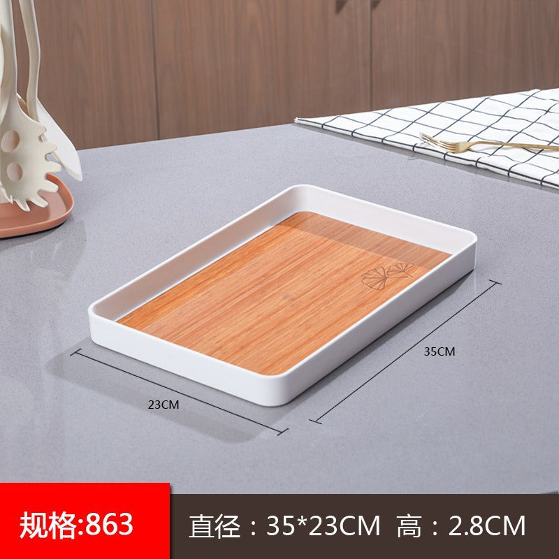 批发长方形托盘家用放茶杯组合套装网红ins创意茶盘塑料水果盘