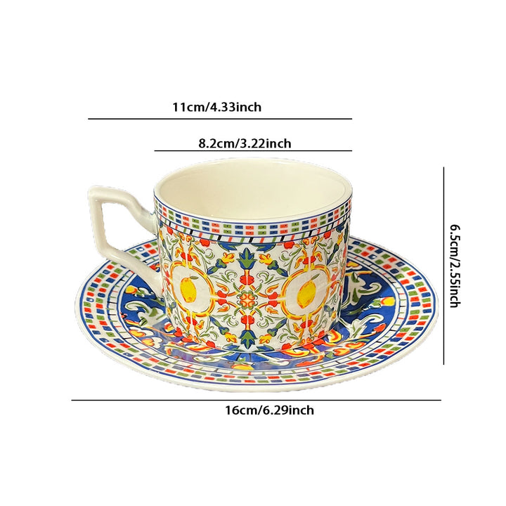 Flower Ceramic Set Ceramic Mug Underglaze