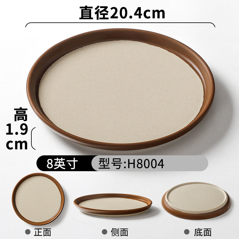 祥源美密胺创意复古餐具商用餐厅饭店火锅店盘子菜盘仿瓷塑料面碗