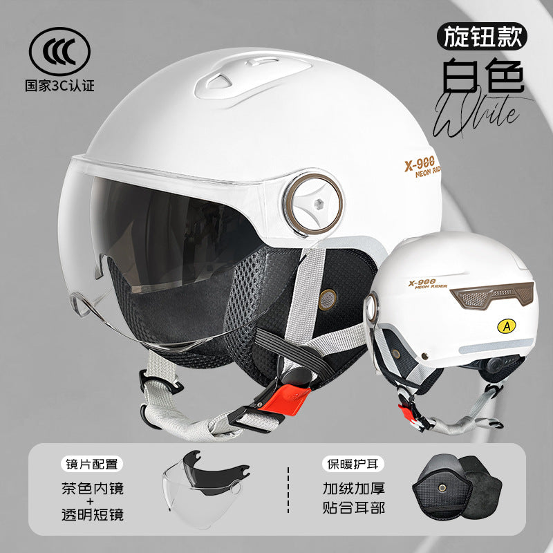 3 C Helmet Motorcycle Men's Women's