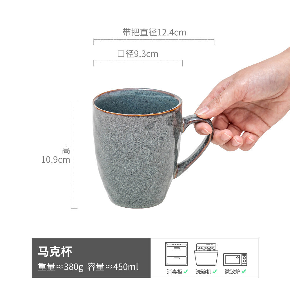 早餐杯高颜值马克杯家用设计感小众杯子茶杯大容量咖啡杯情侣水杯