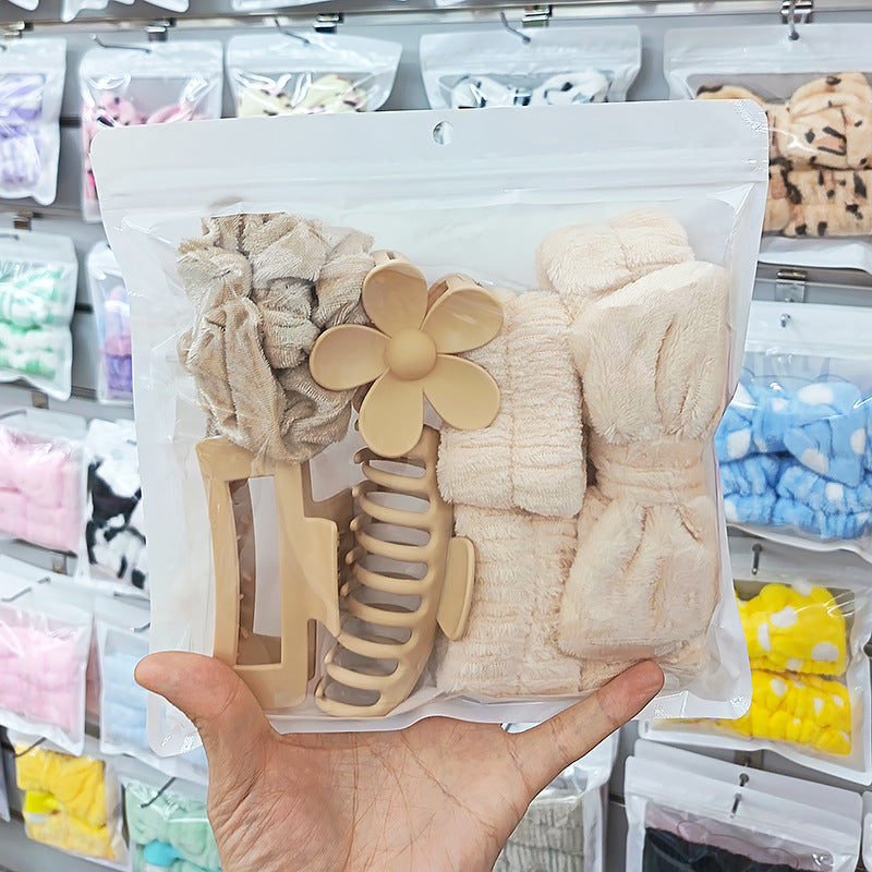 洗脸发带发夹大肠圈八件套装 蝴蝶结头带头饰束发带礼品礼盒欧美